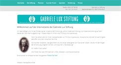 Desktop Screenshot of gabriele-lux-stiftung.de