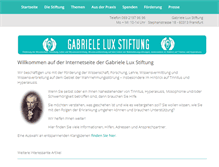 Tablet Screenshot of gabriele-lux-stiftung.de